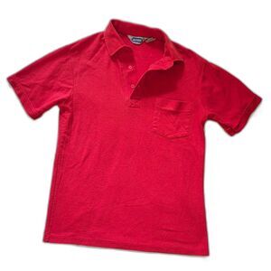 Action Vintage Men's Short Sleeve Polo Shirt - Red Size M